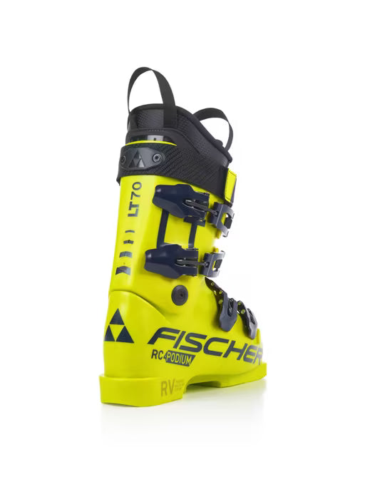 Fischer RC4 LT 70 Ski Boot Yellow Boot on White Background