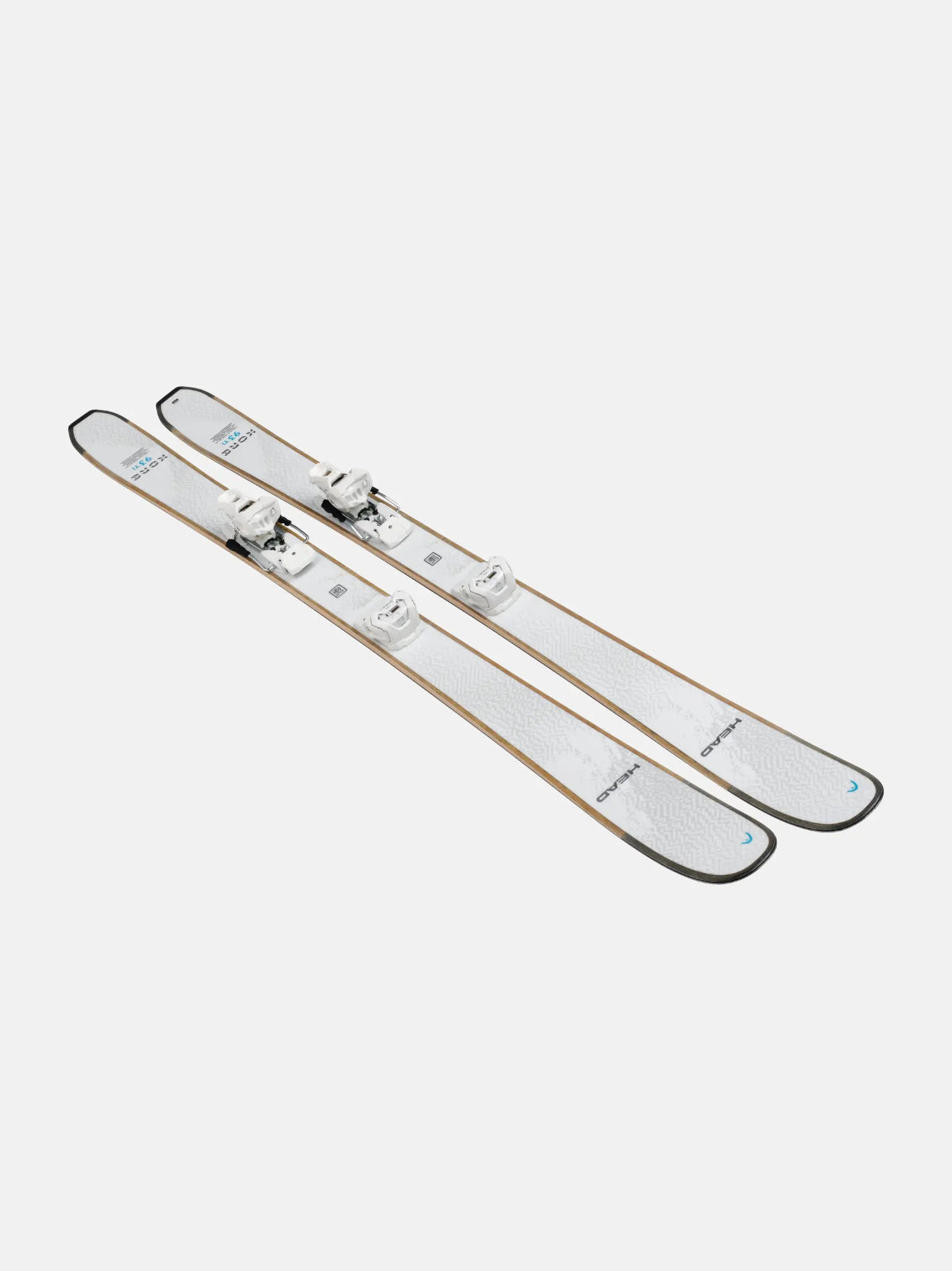 Head Kore 93 Ti W Skis 2026 Mounted with white Tyrolia Attack 11 bindings