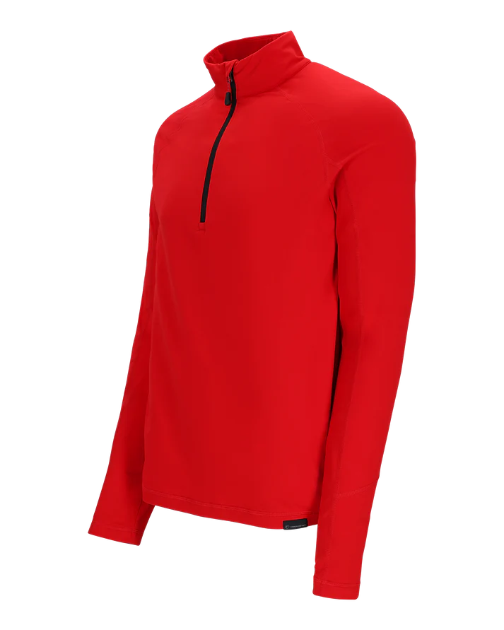 Obermeyer Flex 1/4 Zip Long Sleeve Shirt Fresno Red
