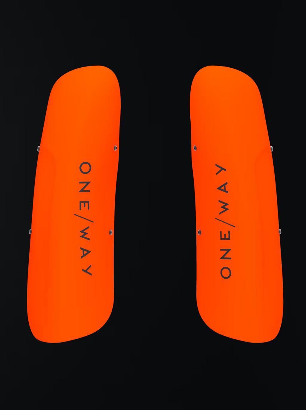 One Way Shin Guard WC Adult Pair Neon Orange