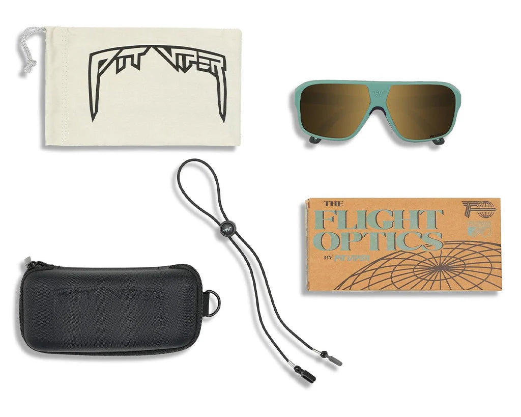 Pit Viper The Country Club Flight Optics Sunglasses (Polarized Gold Lens)
