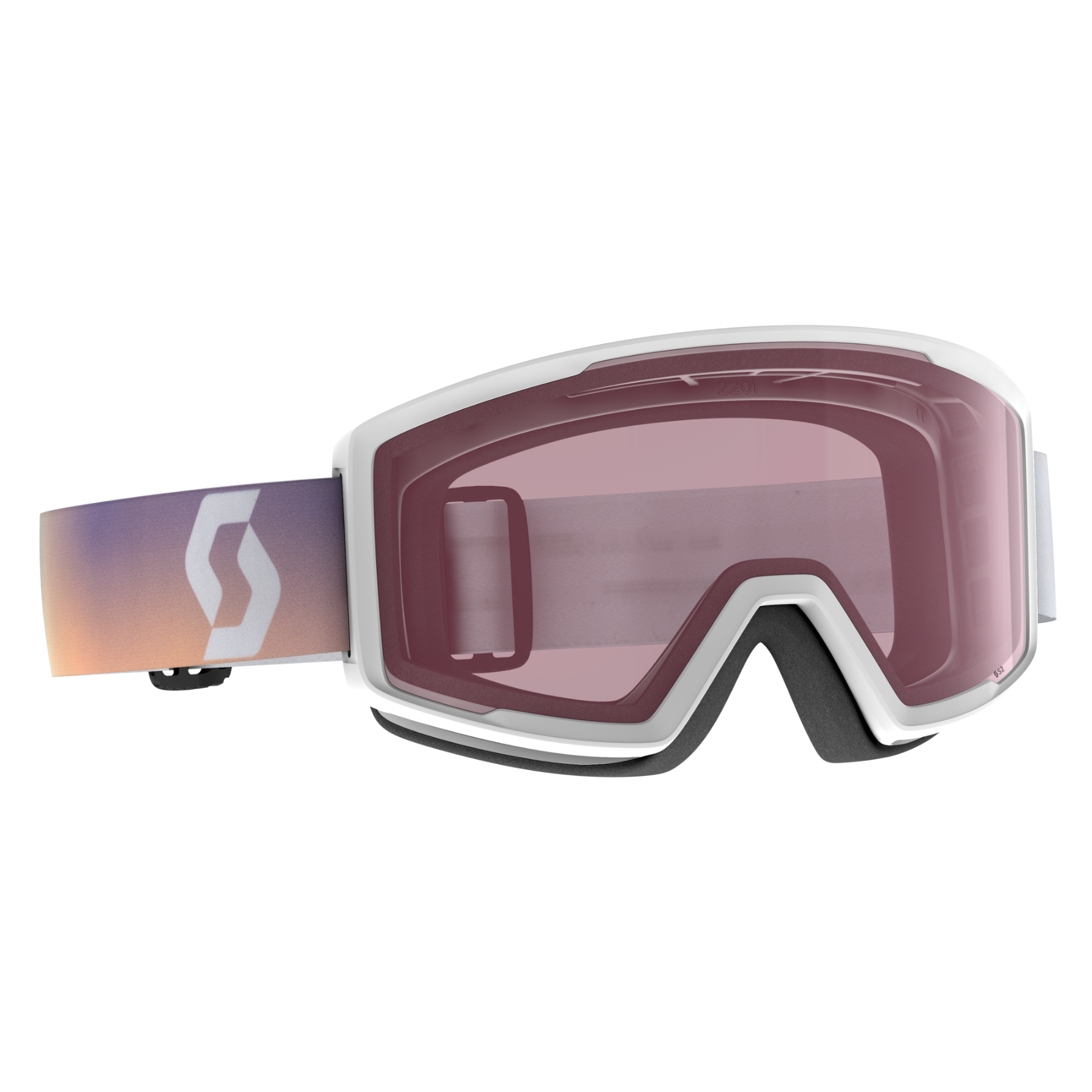 Scott Factor Goggles White/Soft Pink