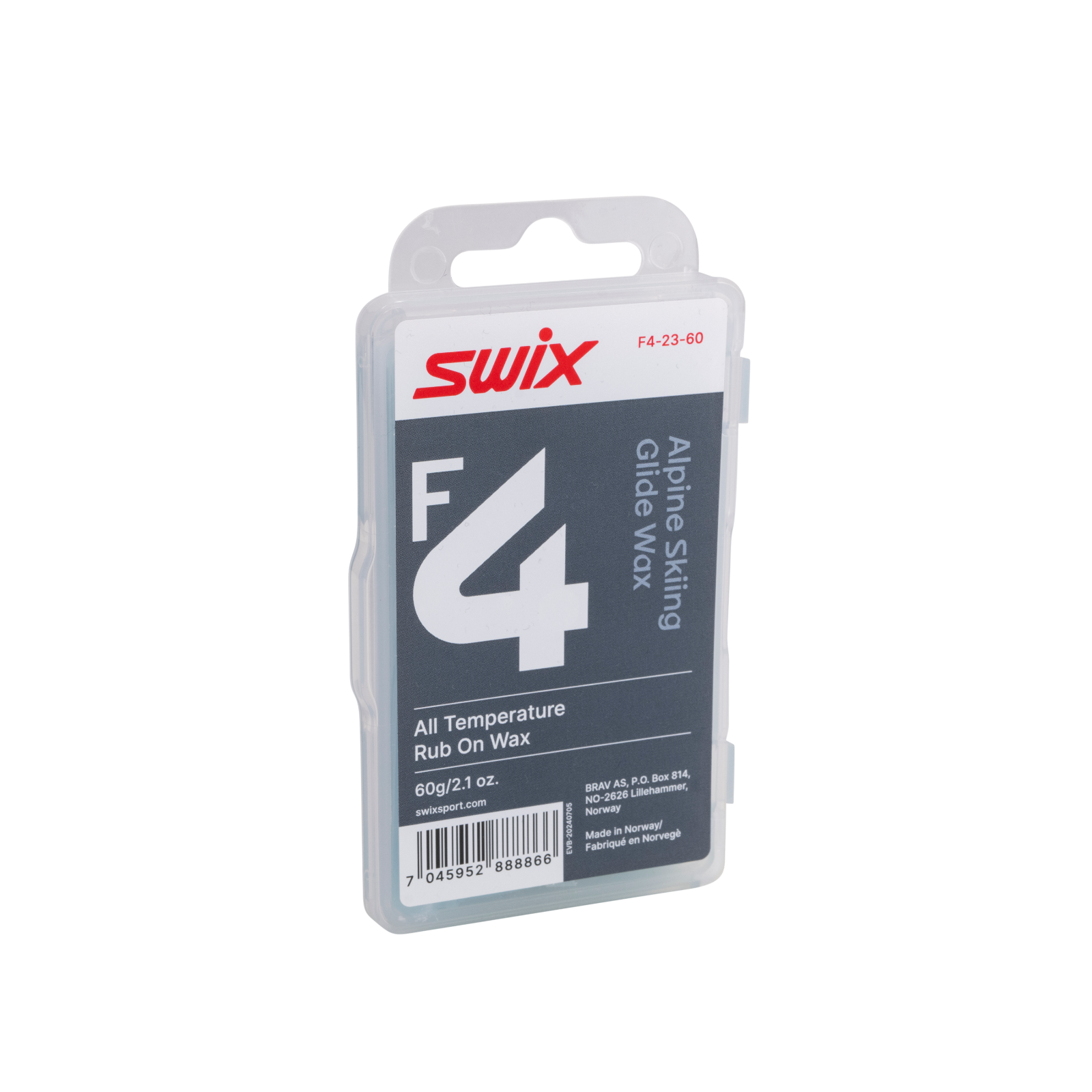 Swix F4 Glidewax Rub-on w/cork 60g