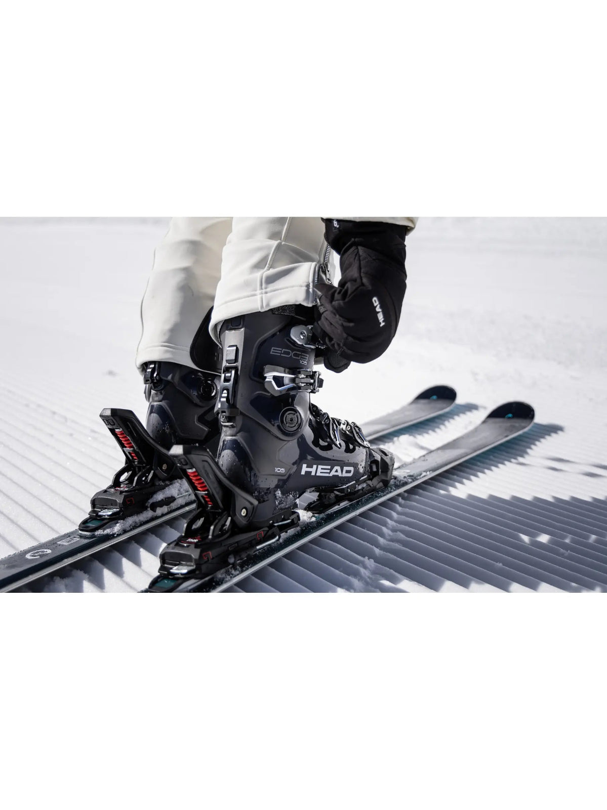 Tyrolia Protector SLR 11 GW Ski Bindings Solid Black Mounted on Skis