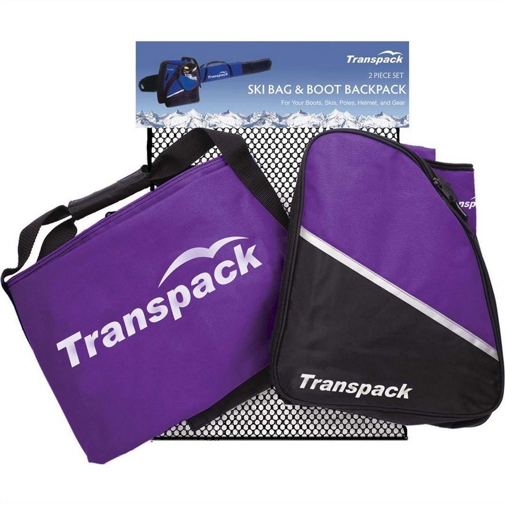 Transpack Junior Ski Bag & Boot Backpack 2 Piece Set Purple