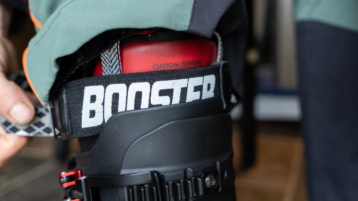 Booster Strap on Ski Boot