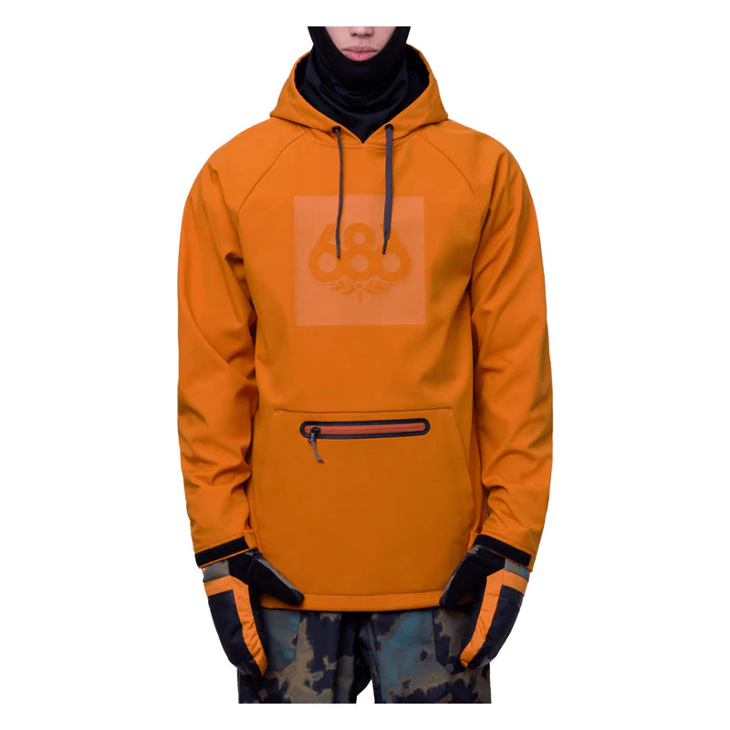 686 Men's Waterproof Pullover Hoodie Copper Orange