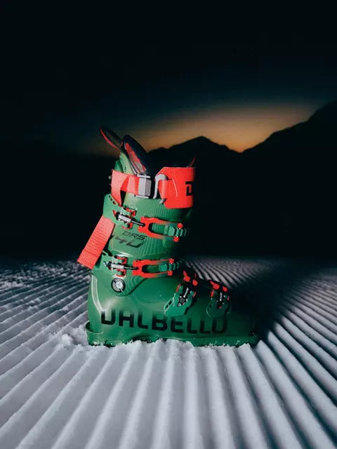 Dalbello DRS 140  Pro Ski Boots 2026 On snow after sunset