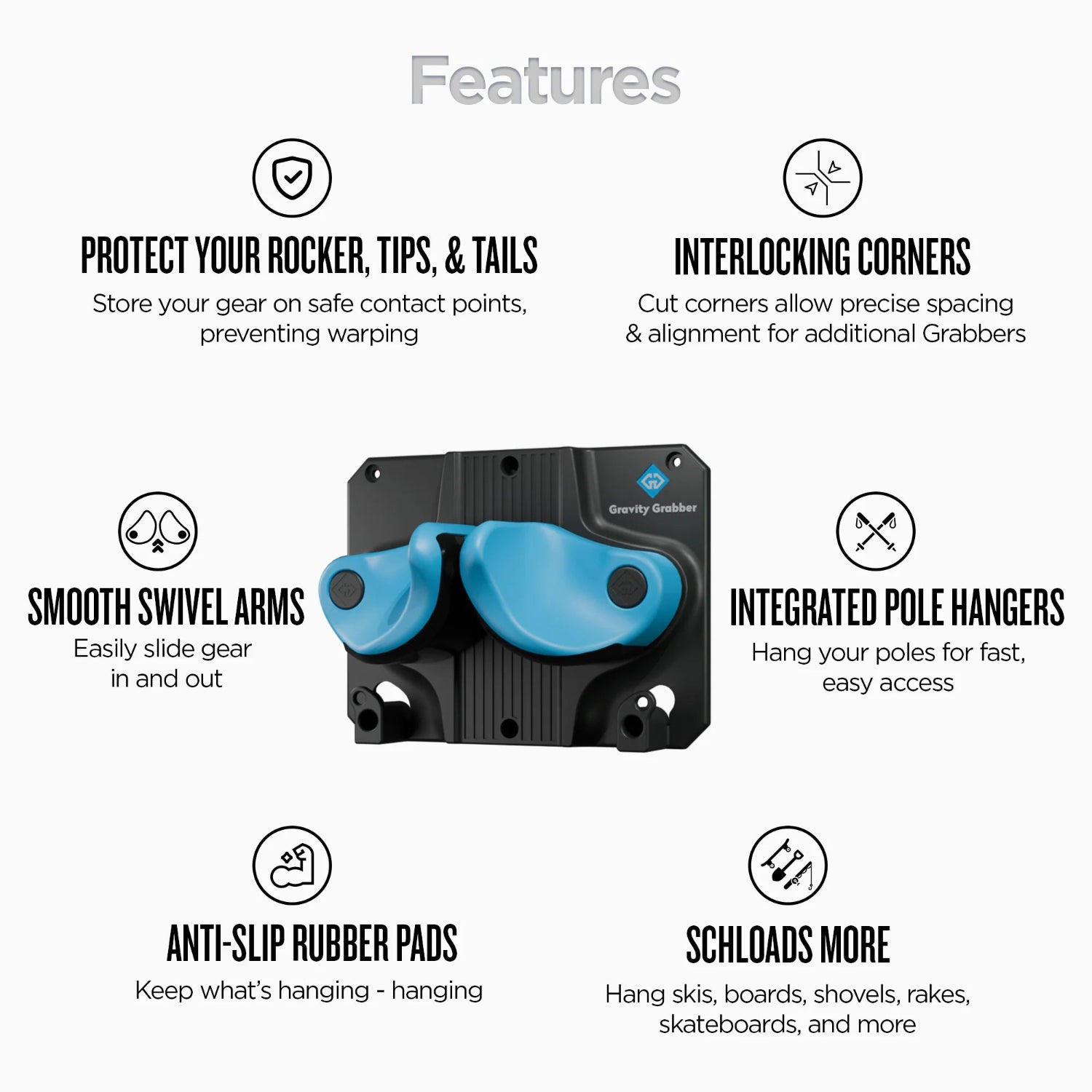 Gravity Grabber Ski Holder