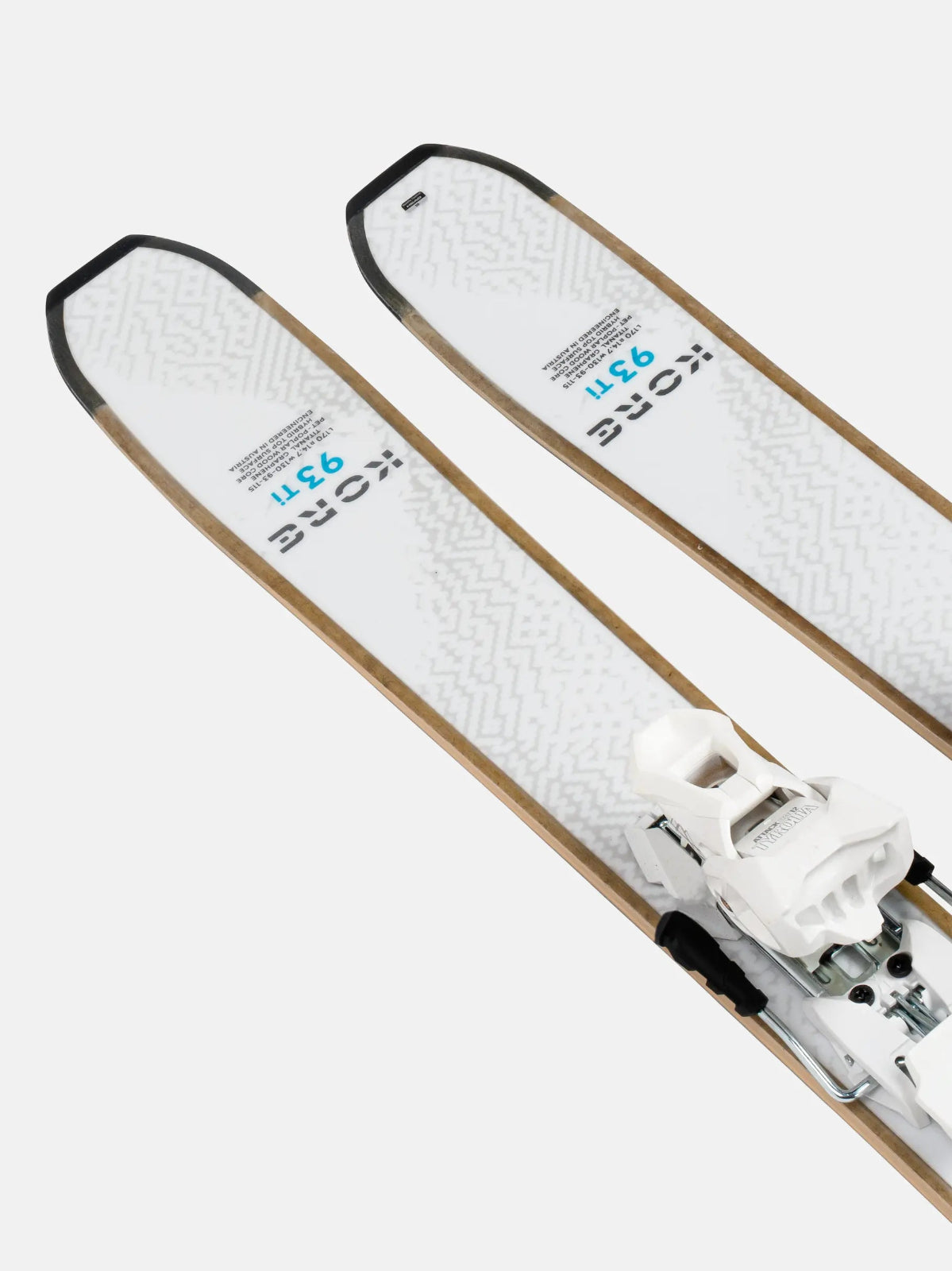 White Skis Blue Writing