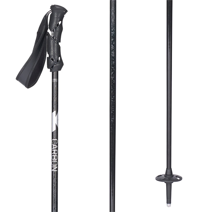 K2 Style Carbon Black Ski Poles