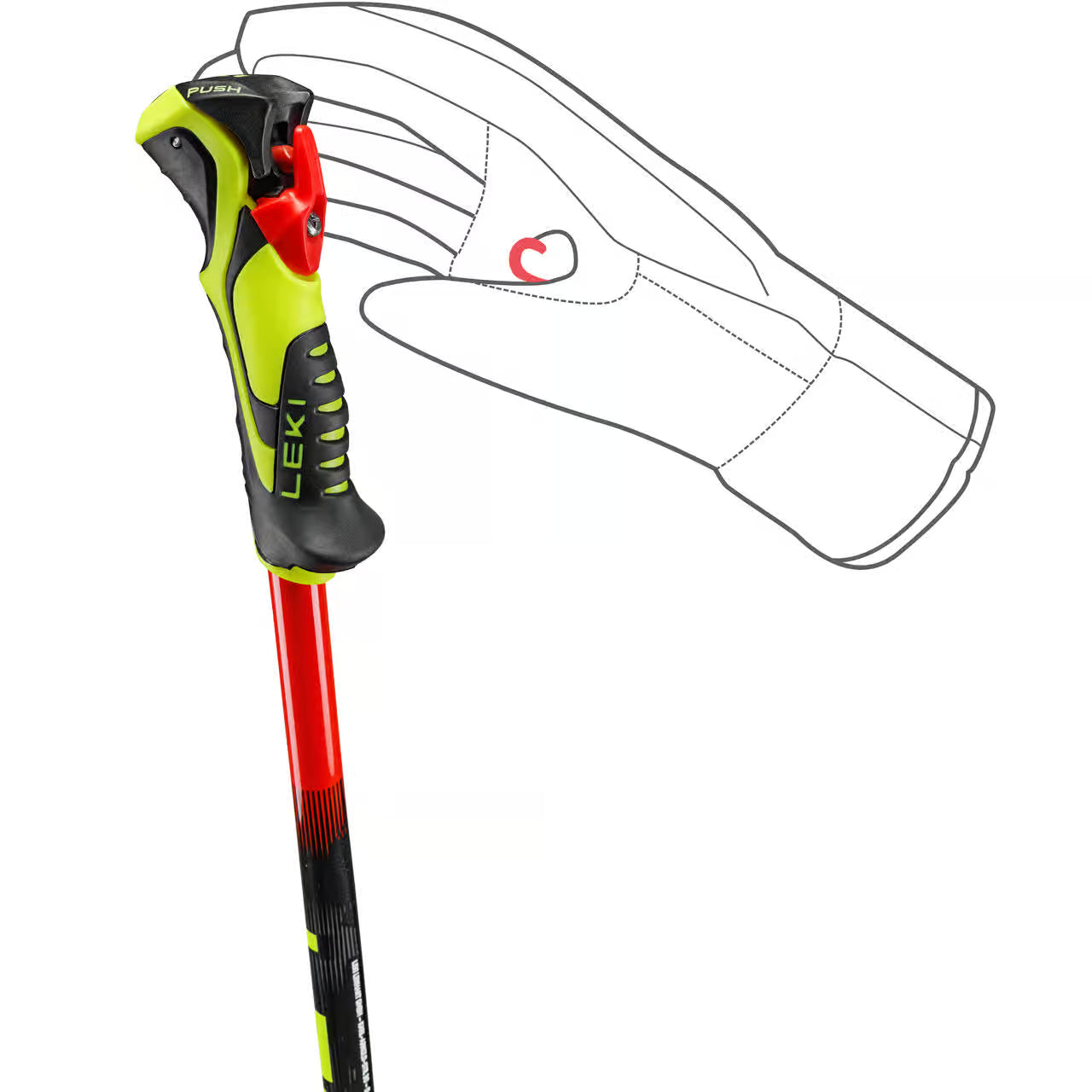 Leki WCR Evo Lite SL TR Ski Poles Trigger Gloves