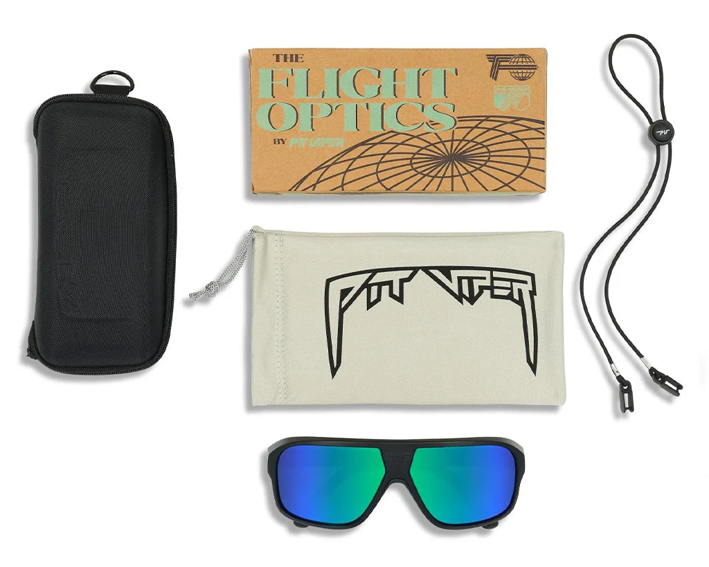 Pit Viper The Exec Flight Optics Sunglasses (Polarized Blue-Green Lens)