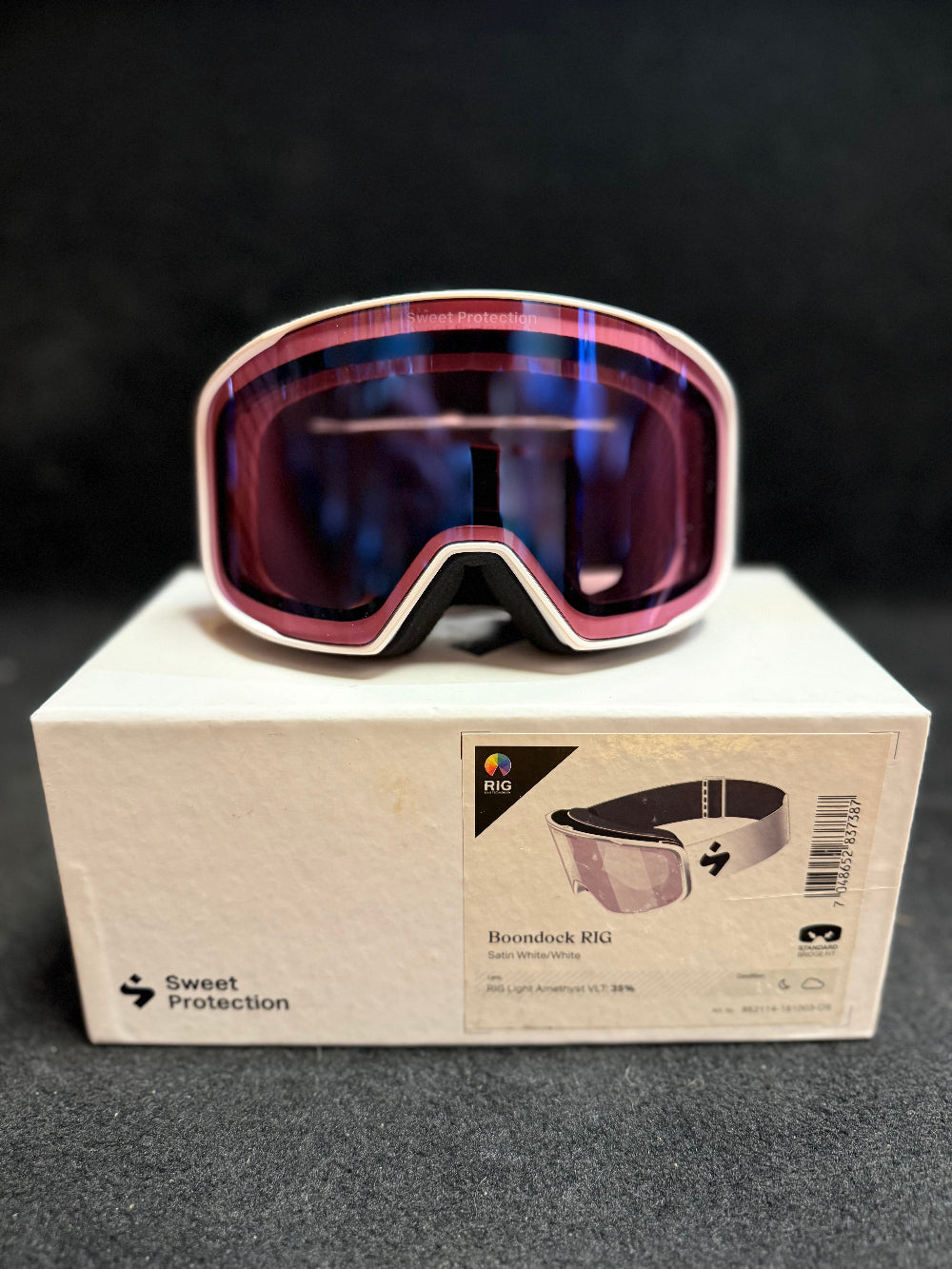 boondock rig reflect goggles Sweet Protection Boondock RIG Goggles Satin White / White (Light Amethyst Lens)