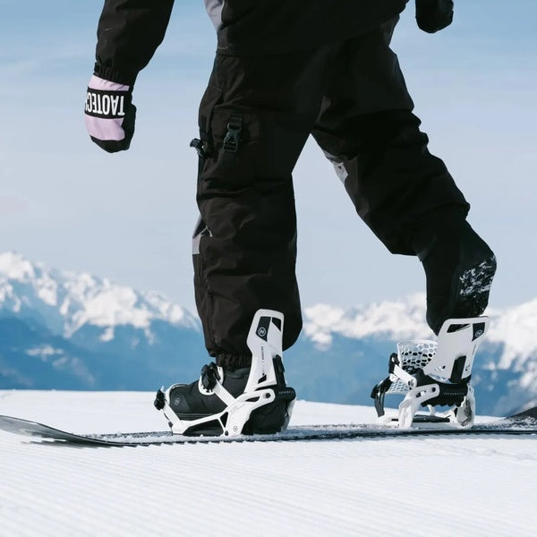 Nidecker Snowboard setup on snow