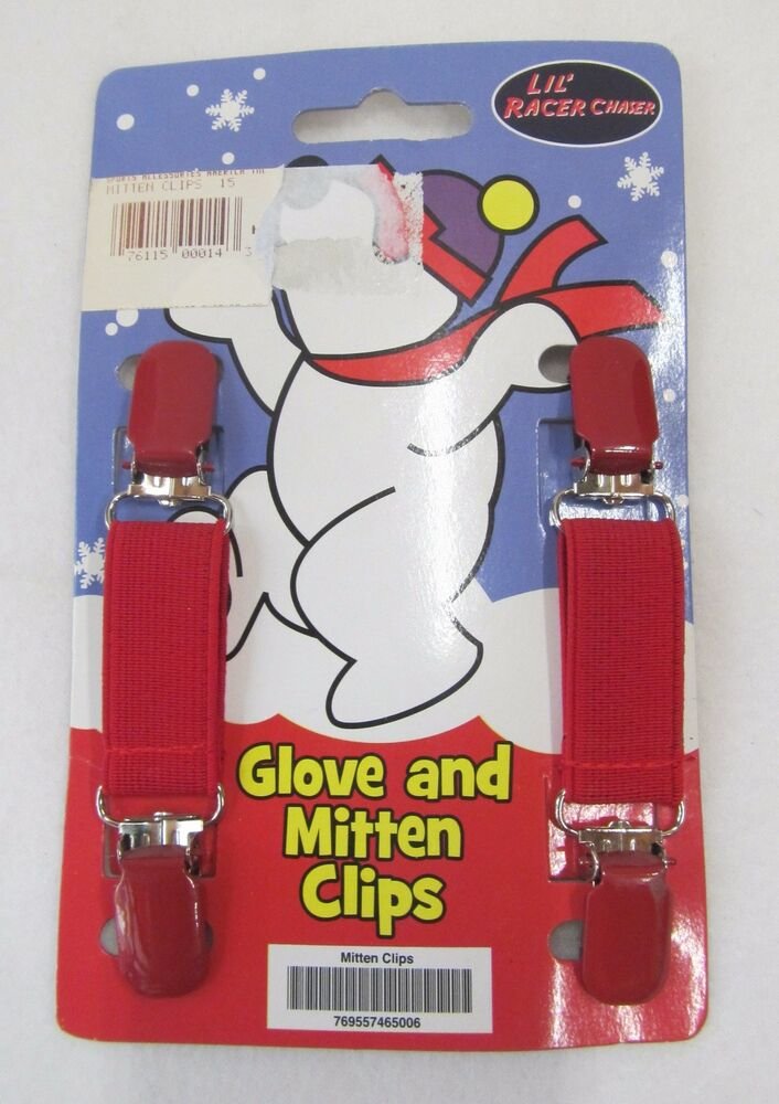 Lil' Racer Chaser Glove and Mitten Clips Red
