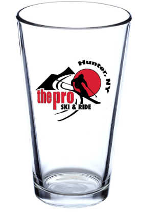 The Pro Ski and Ride Pint Glass (Retro Logo)