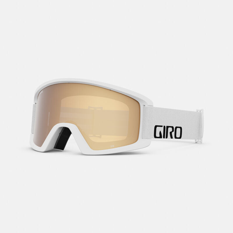 Giro Semi Goggles White Wordmark Amber Gold